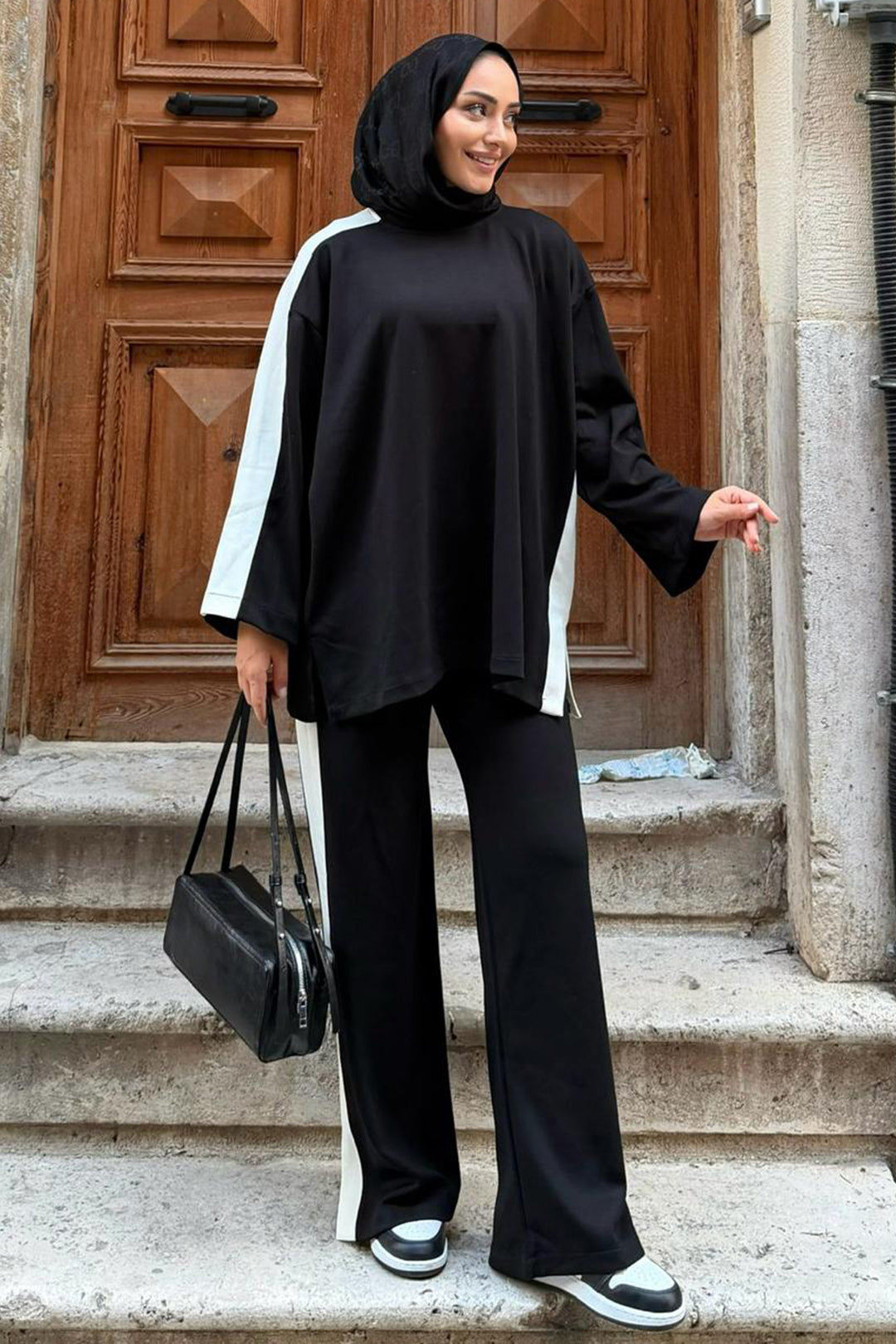 BNG Women Oyşo Yandan Şerit Takım Z5713 Siyah - Ciudad General Escobedo