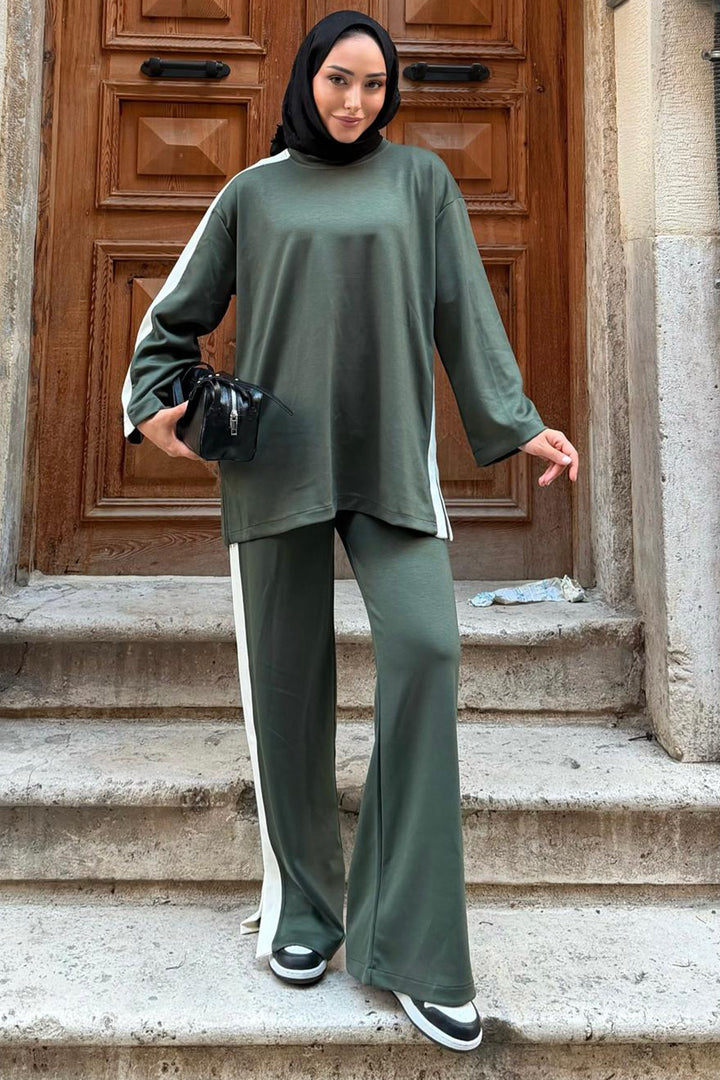 BNG Women Oyşo Yandan Şerit Takım Z5713 Zümrüt Yeşili - A Coruña