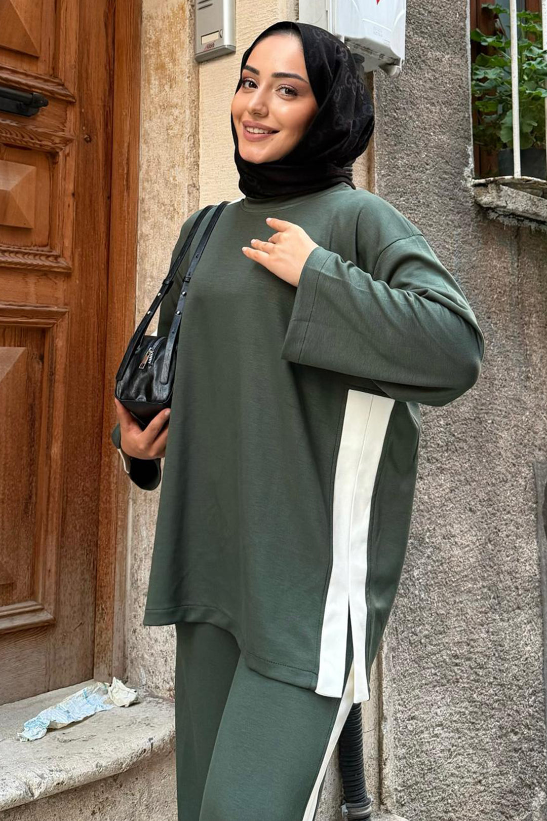 BNG Women Oyşo Yandan Şerit Takım Z5713 Zümrüt Yeşili - A Coruña