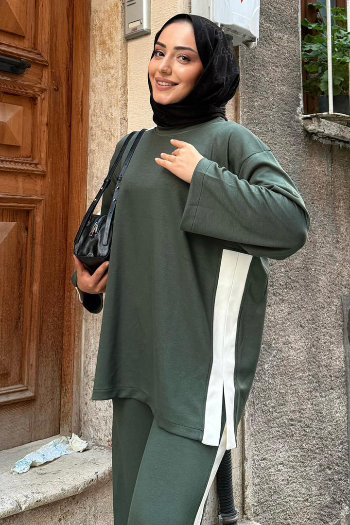 BNG Women Oyşo Yandan Şerit Takım Z5713 Zümrüt Yeşili - A Coruña