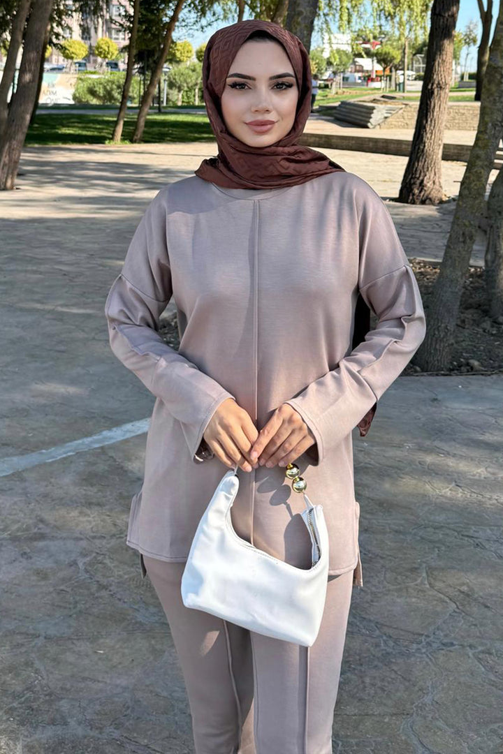 BNG Women Dikiş Detaylı İkili Takım Z5689 Bej - Cloppenburg