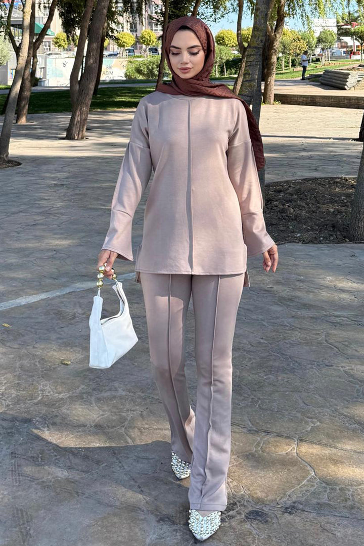 BNG Women Dikiş Detaylı İkili Takım Z5689 Bej - Cloppenburg