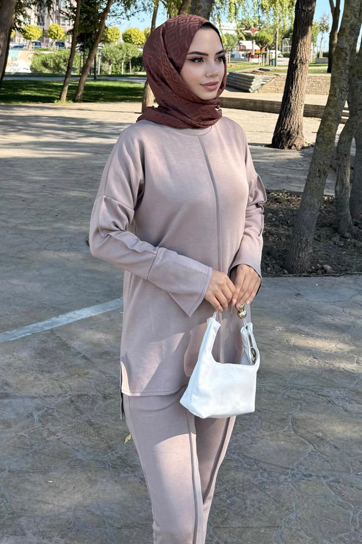 BNG Women Dikiş Detaylı İkili Takım Z5689 Bej - Cloppenburg