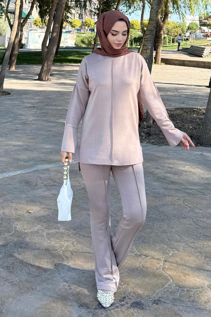 BNG Women Dikiş Detaylı İkili Takım Z5689 Bej - Cloppenburg