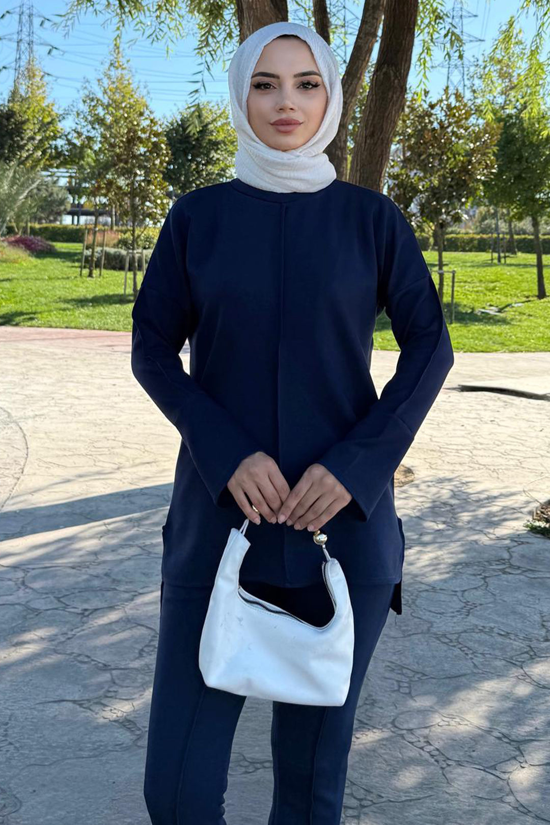 BNG Women Sewing Detailed Two-Piece Set Z5689 Navy - South Miami Heights