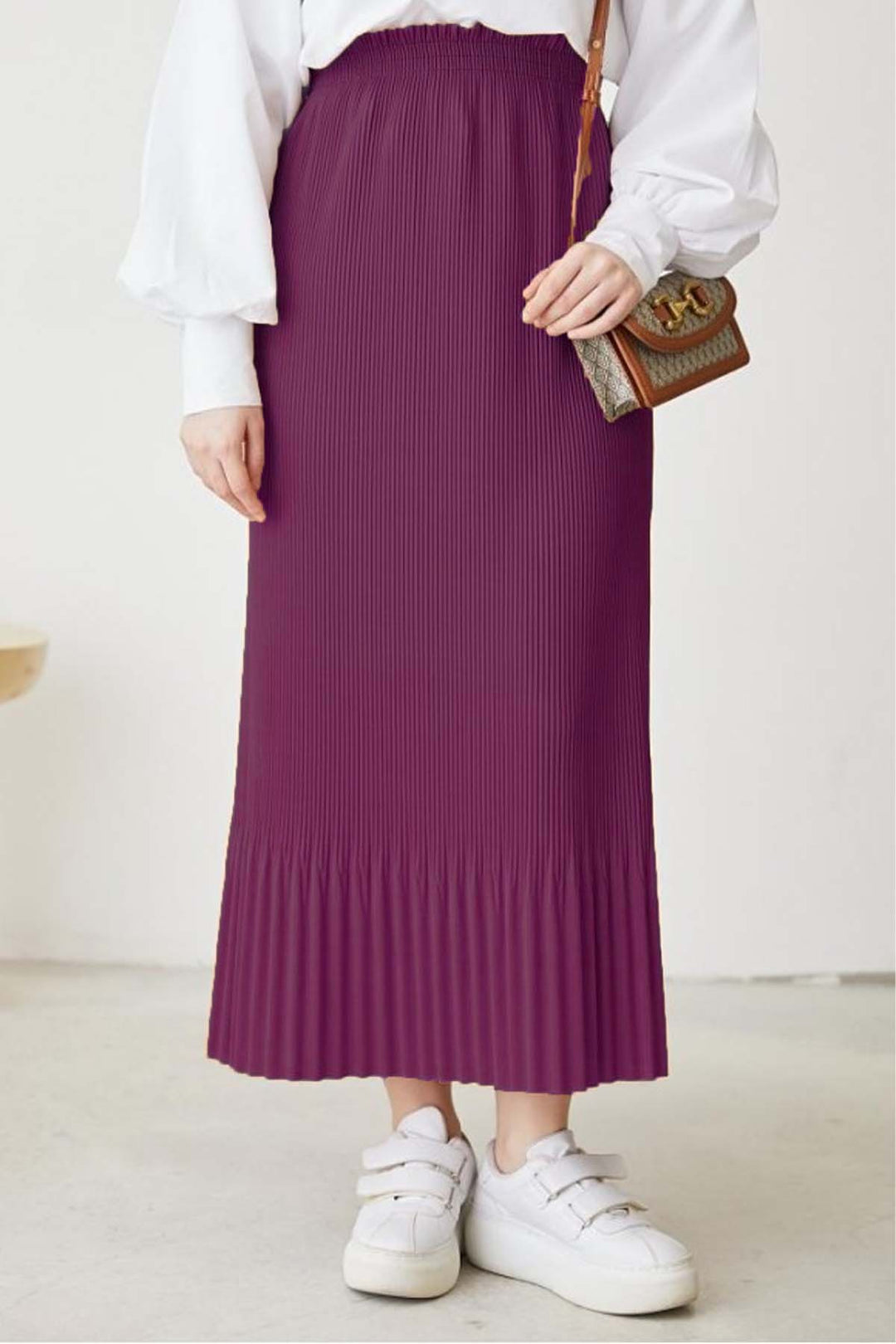 BNG Women Pleated Hijab Skirt Fuchsia 205 - Jáltipan de Morelos