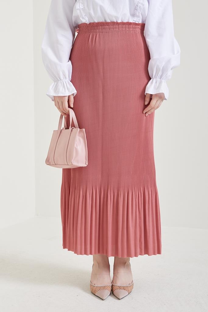 BNG Women - Pleated Hijab Skirt Rose Pink - Clermont