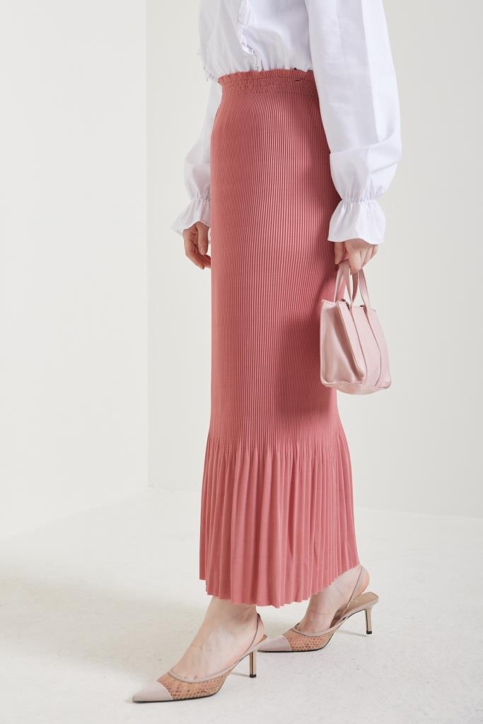 BNG Women - Pleated Hijab Skirt Rose Pink - Clermont