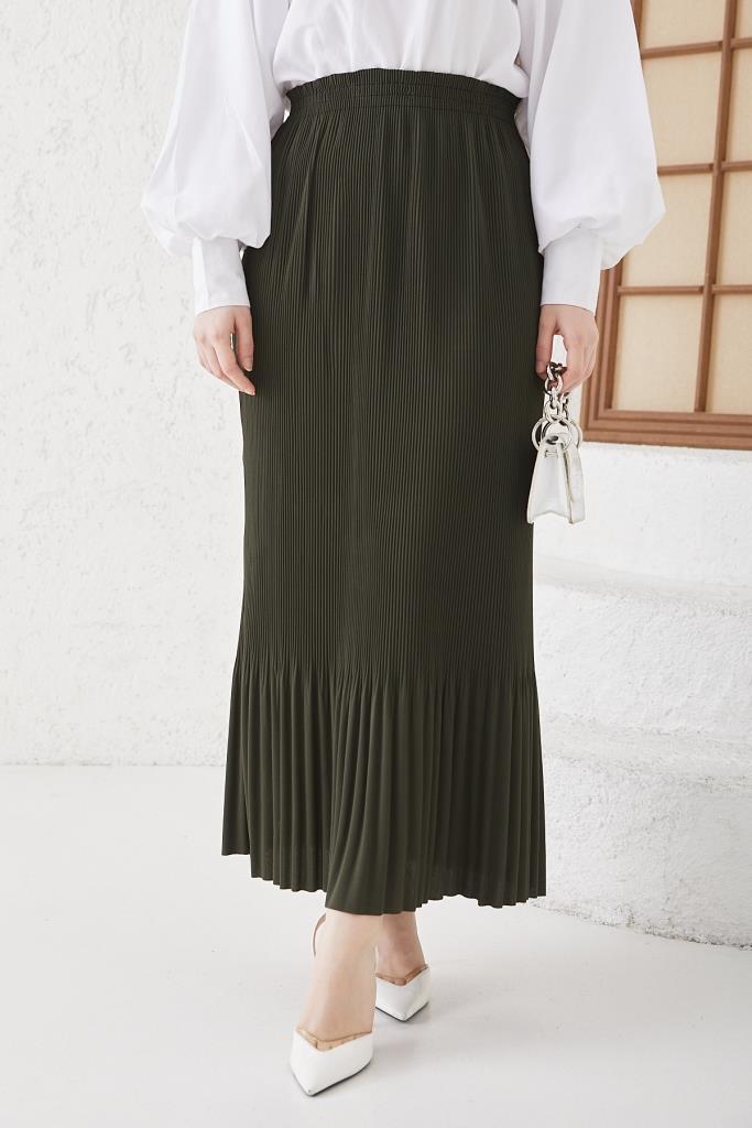 BNG Women - Pleated Hijab Skirt Khaki - Clermont