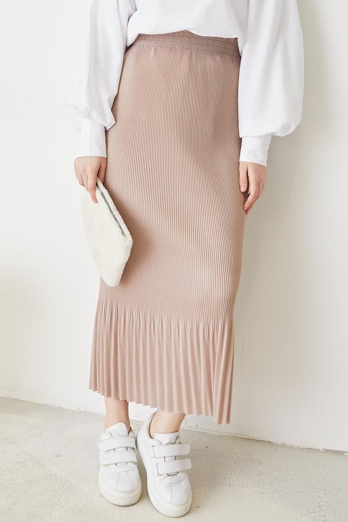 BNG Women - Pleated Hijab Skirt Stone - Clermont