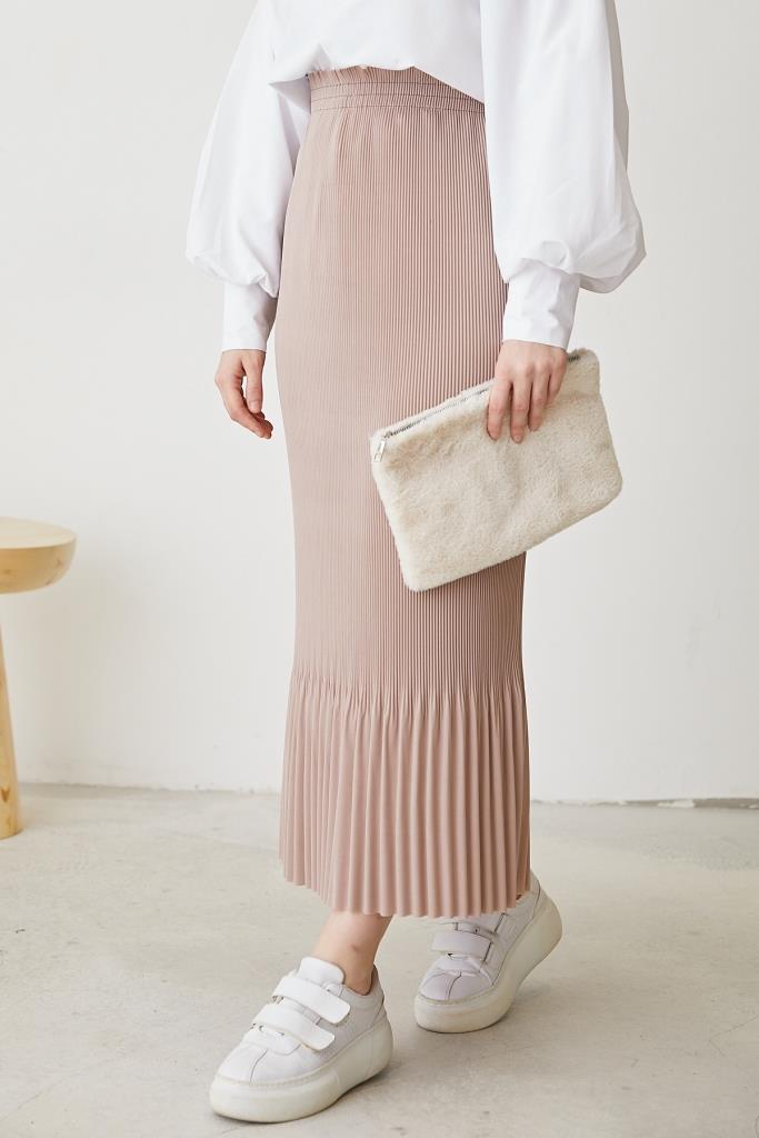 BNG Women - Pleated Hijab Skirt Stone - Clermont