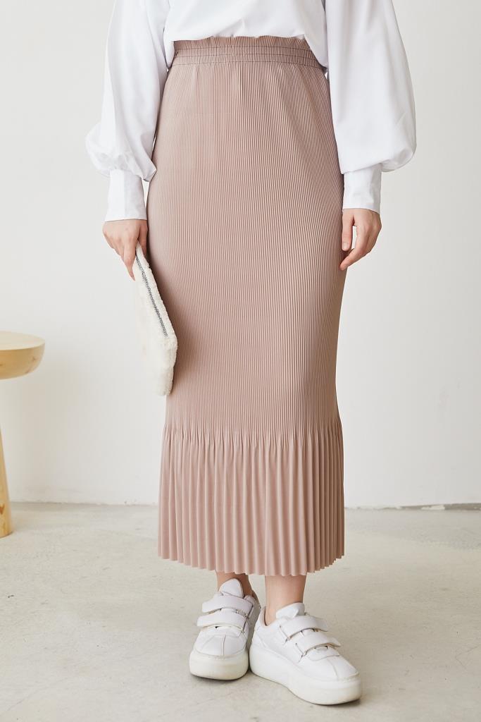 BNG Women - Pleated Hijab Skirt Stone - Clermont