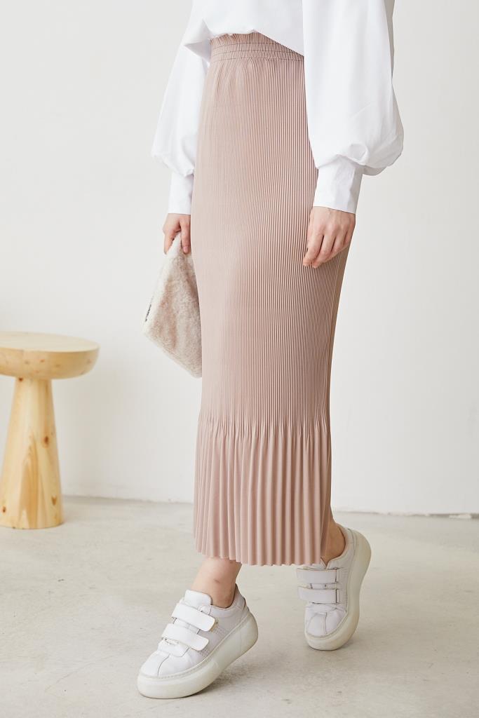 BNG Women - Pleated Hijab Skirt Stone - Clermont