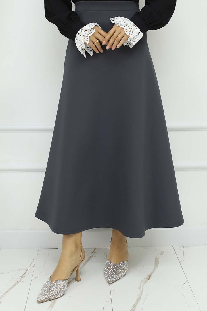 BNG Women Scuba Kloş Etek Antrasit 212 - Chemnitz