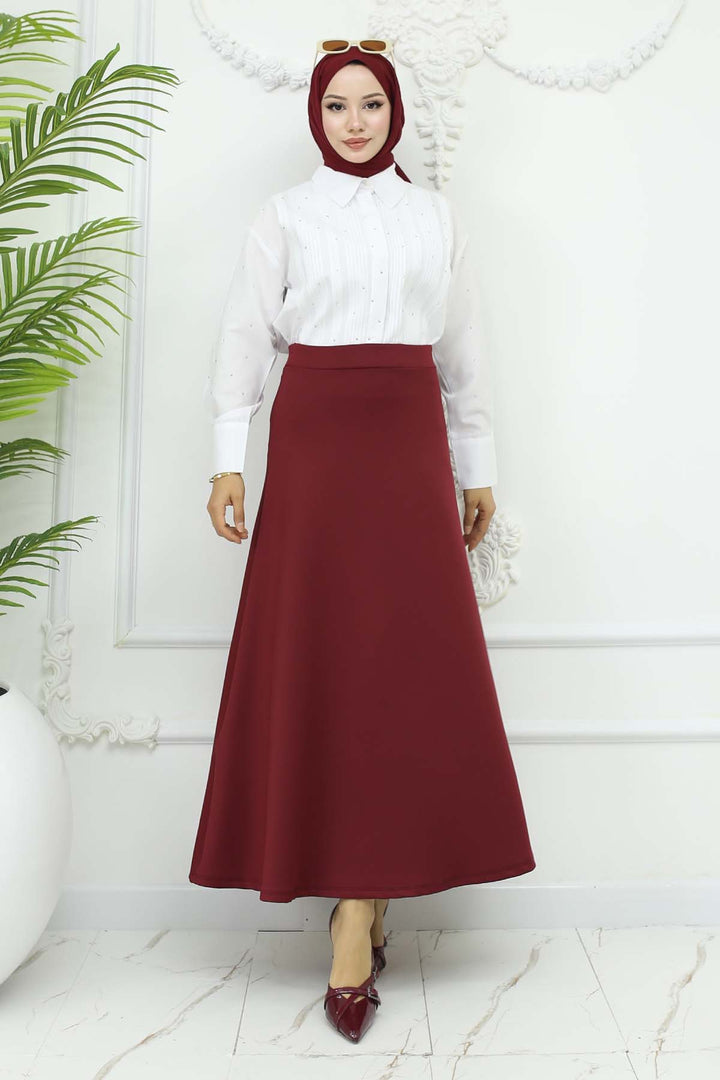 BNG Women Scuba Kloş Etek Bordo 212 - Land O Lakes