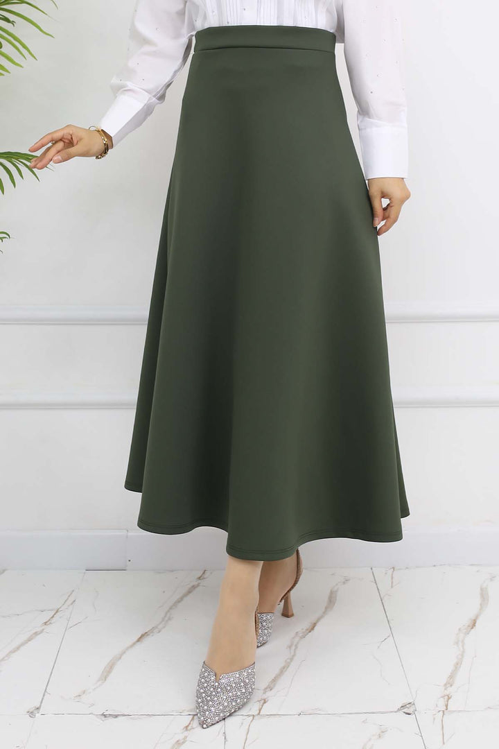 BNG Women Scuba Flare Skirt Khaki 212 - Delicias