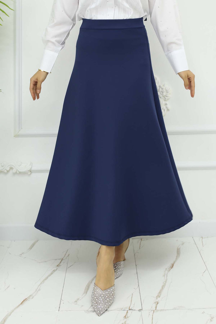 BNG Women Scuba Kloş Etek Lacivert 212 - Mazarrón