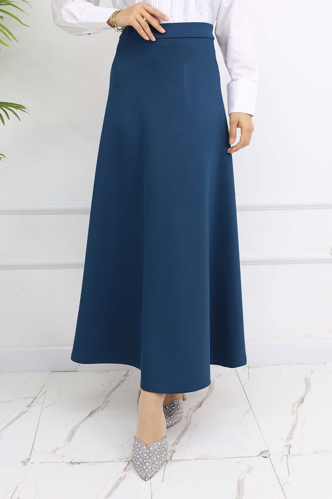 BNG Women Scuba Kloş Etek Petrol 212 - Poinciana