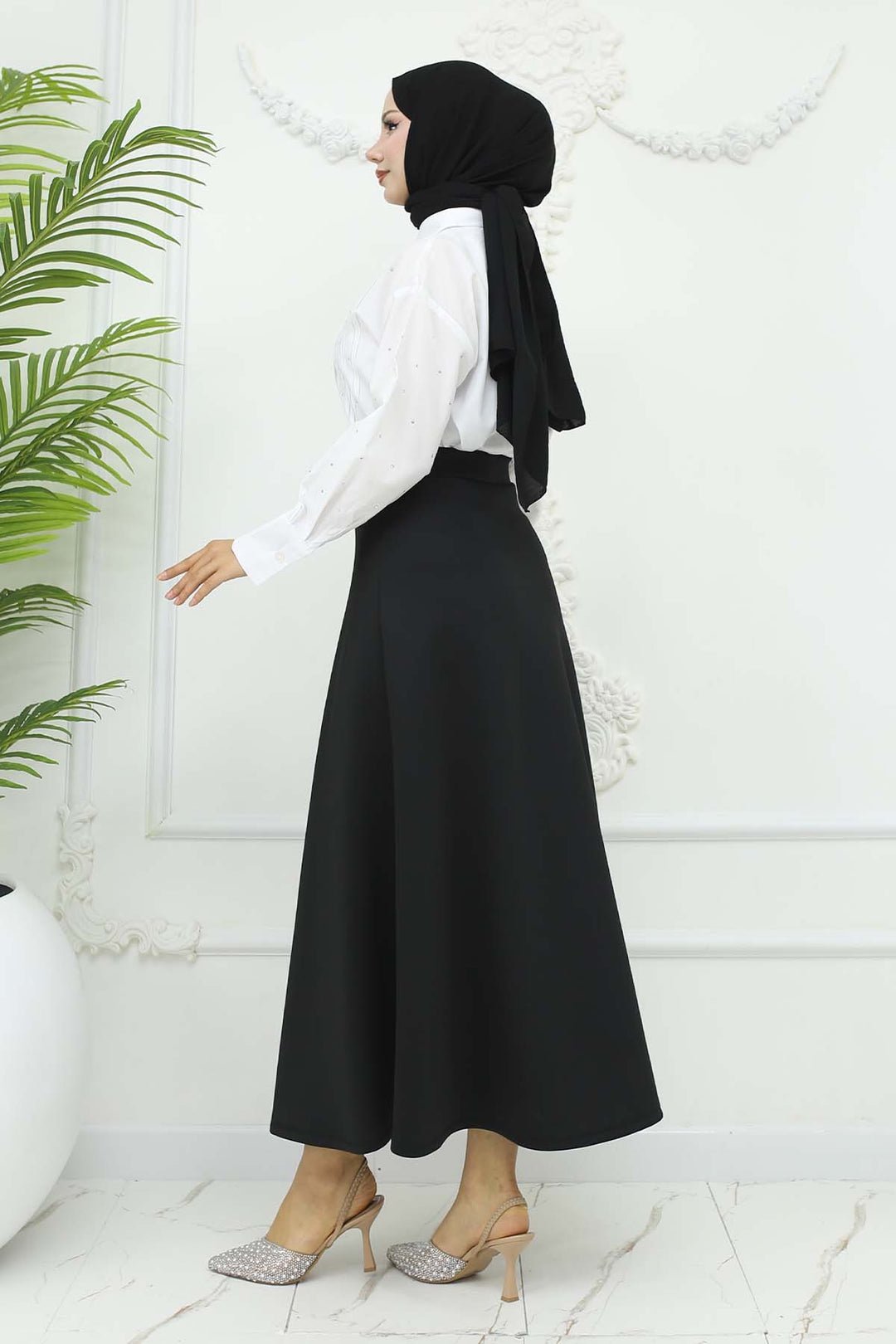 BNG Women Scuba Kloş Etek Siyah 212 - Hatfield