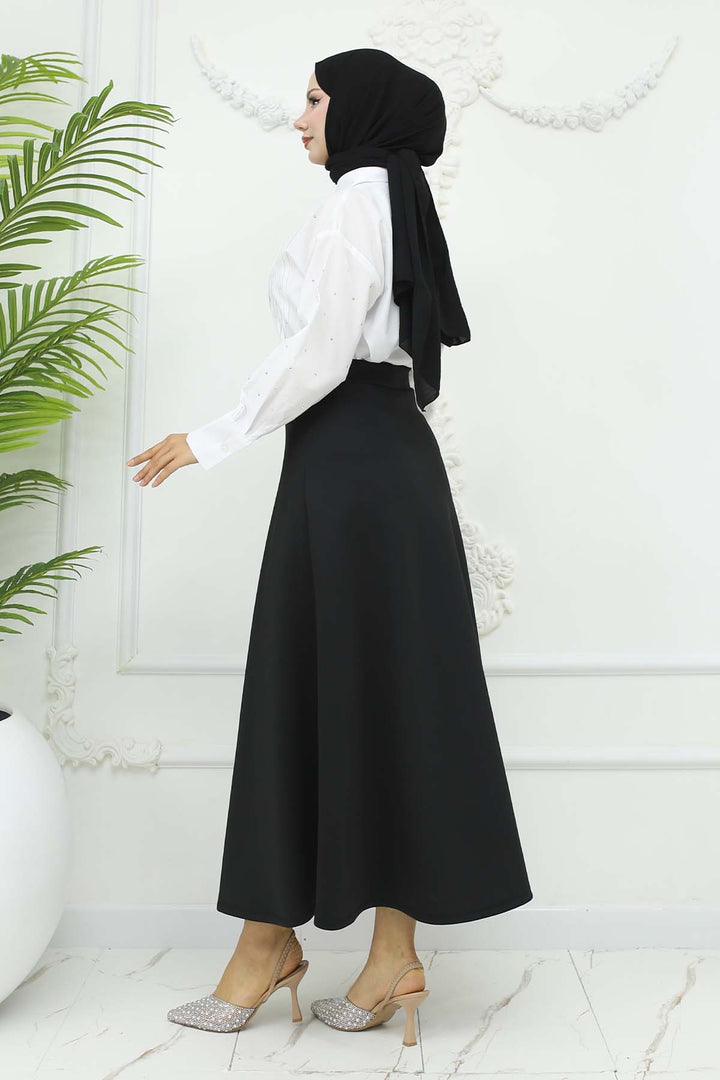 BNG Women Scuba Kloş Etek Siyah 212 - Hatfield