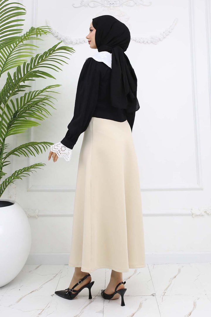 BNG Women Scuba Kloş Etek Taş Rengi 212 - Pomigliano d’Arco