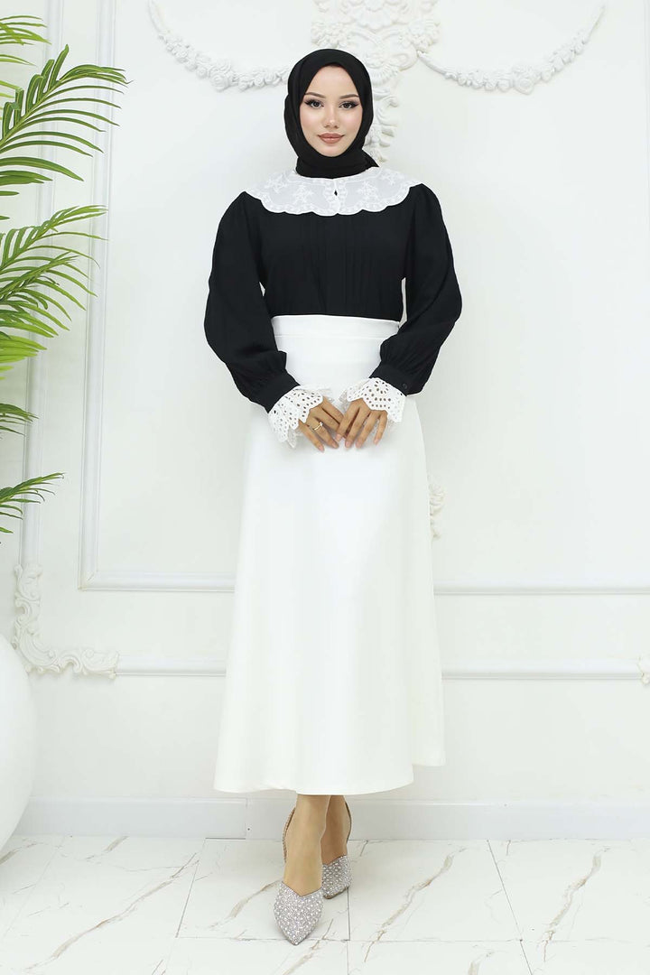 BNG Women Scuba Kloş Etek Beyaz 212 - Eastpointe