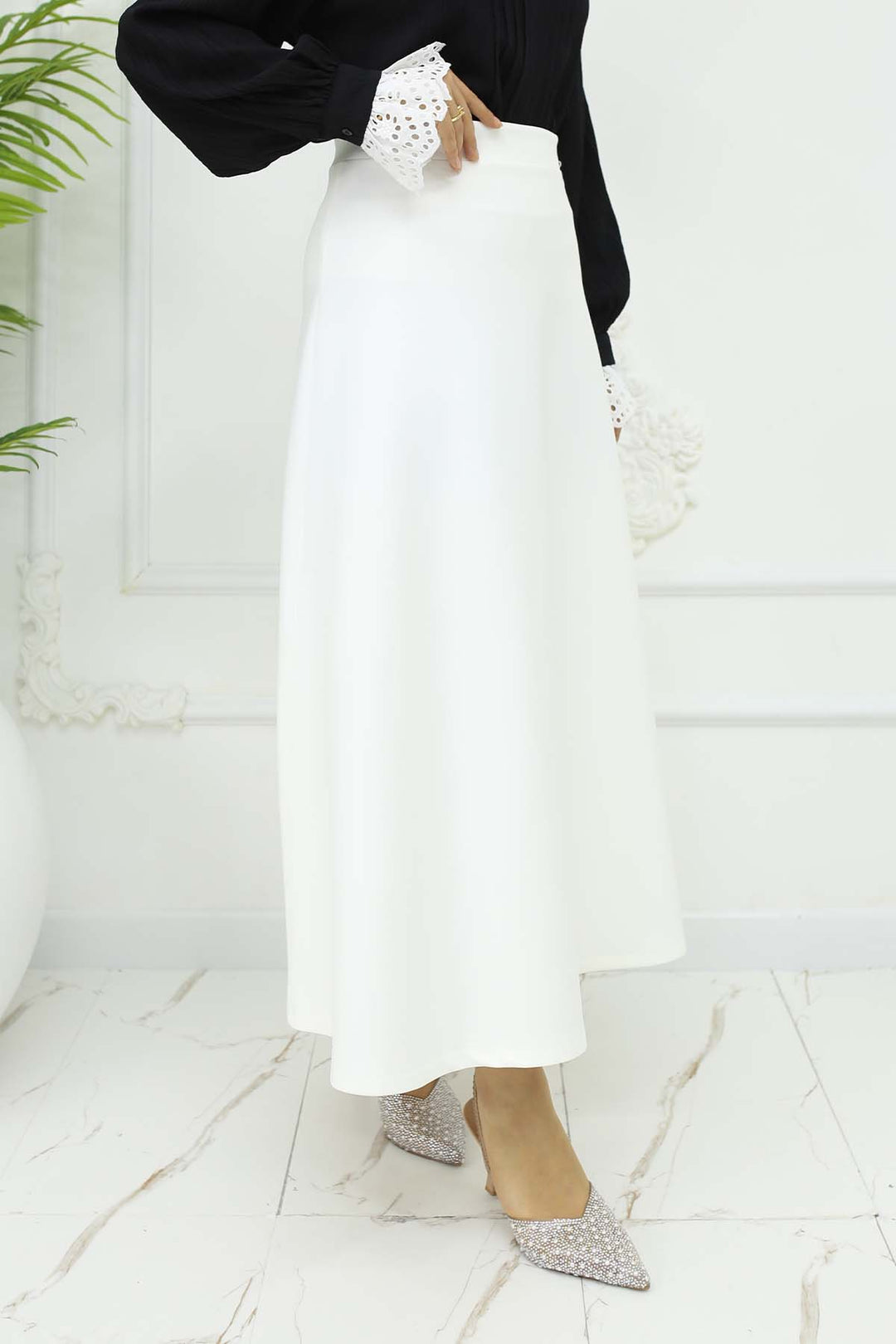 BNG Women Scuba Kloş Etek Beyaz 212 - Eastpointe