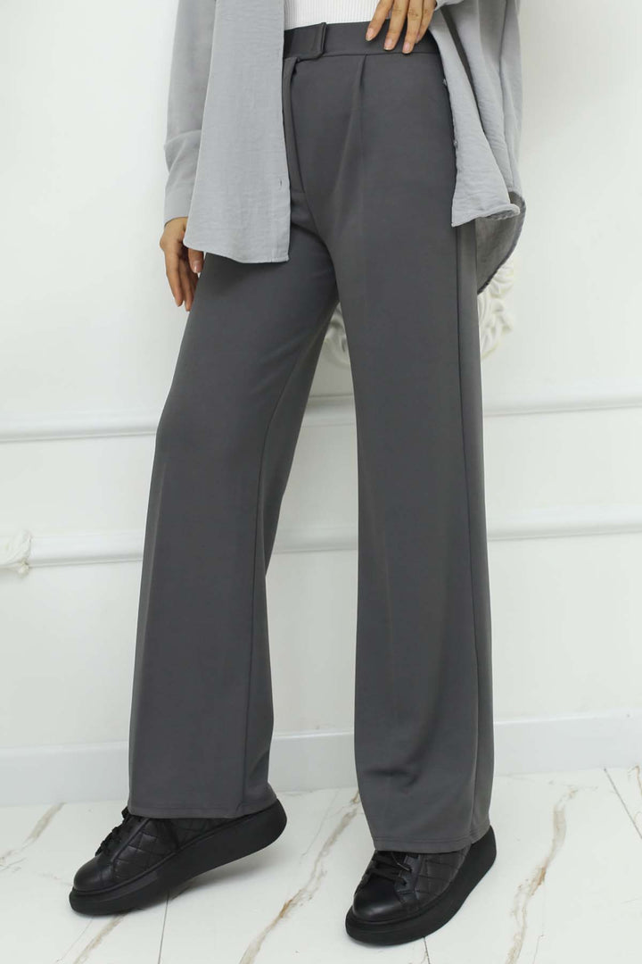 BNG Women Wide Leg Palazzo Pants Anthracite 3044 - Rock Island