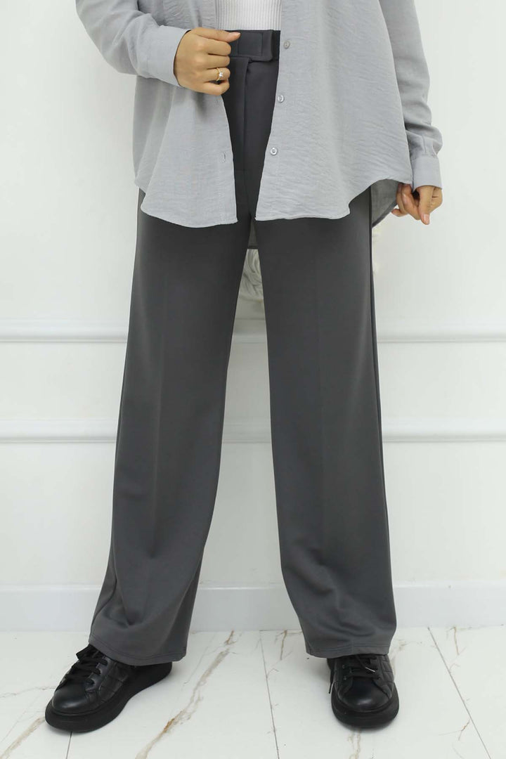 BNG Women Wide Leg Palazzo Pants Anthracite 3044 - Rock Island