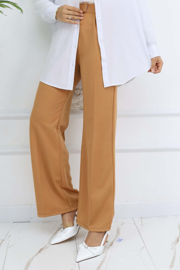 BNG Women Wide Leg Palazzo Pants Camel 3044 - Goch