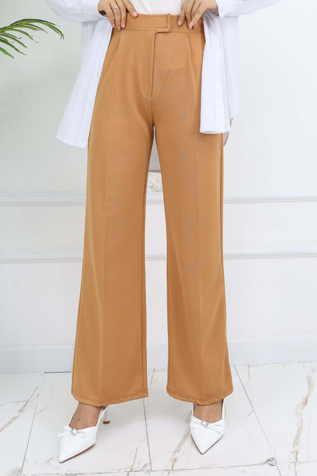 BNG Women Wide Leg Palazzo Pants Camel 3044 - Goch
