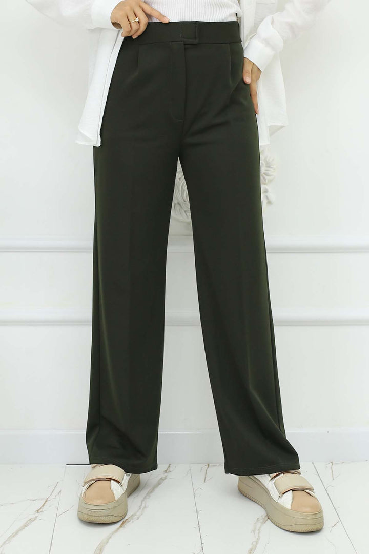 BNG Women Wide Leg Palazzo Pants Khaki 3044 - Bend