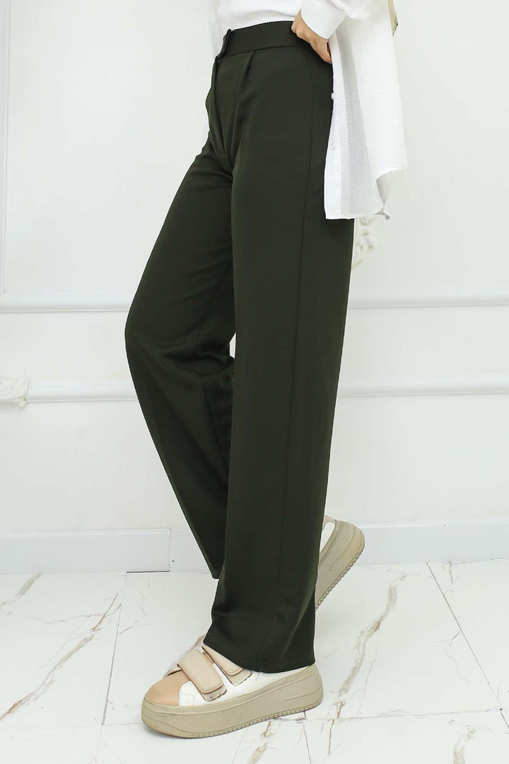 BNG Women Wide Leg Palazzo Pants Khaki 3044 - Bend