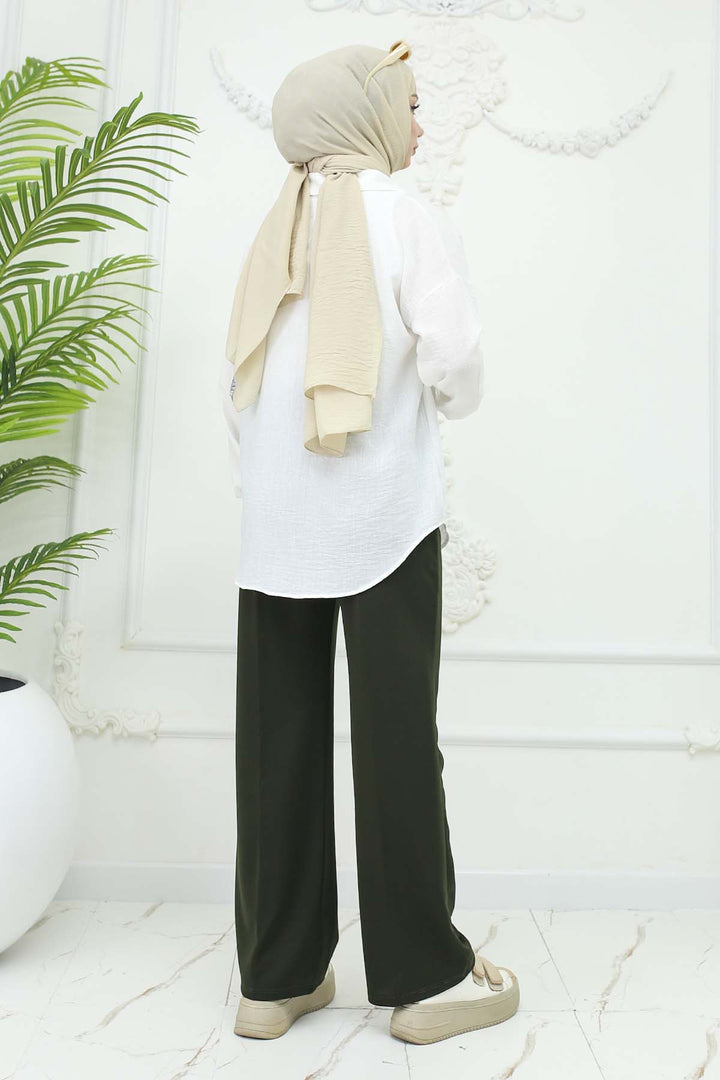 BNG Women Wide Leg Palazzo Pants Khaki 3044 - Bend