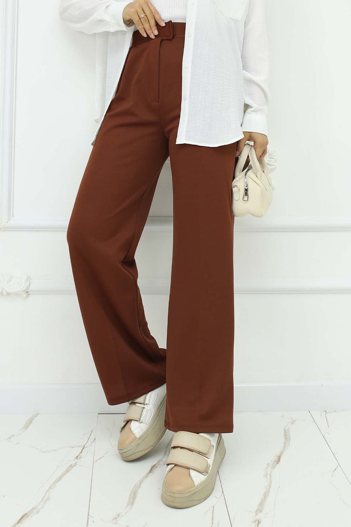 BNG Women Wide Leg Palazzo Pants Beige 3044 - Petroúpoli