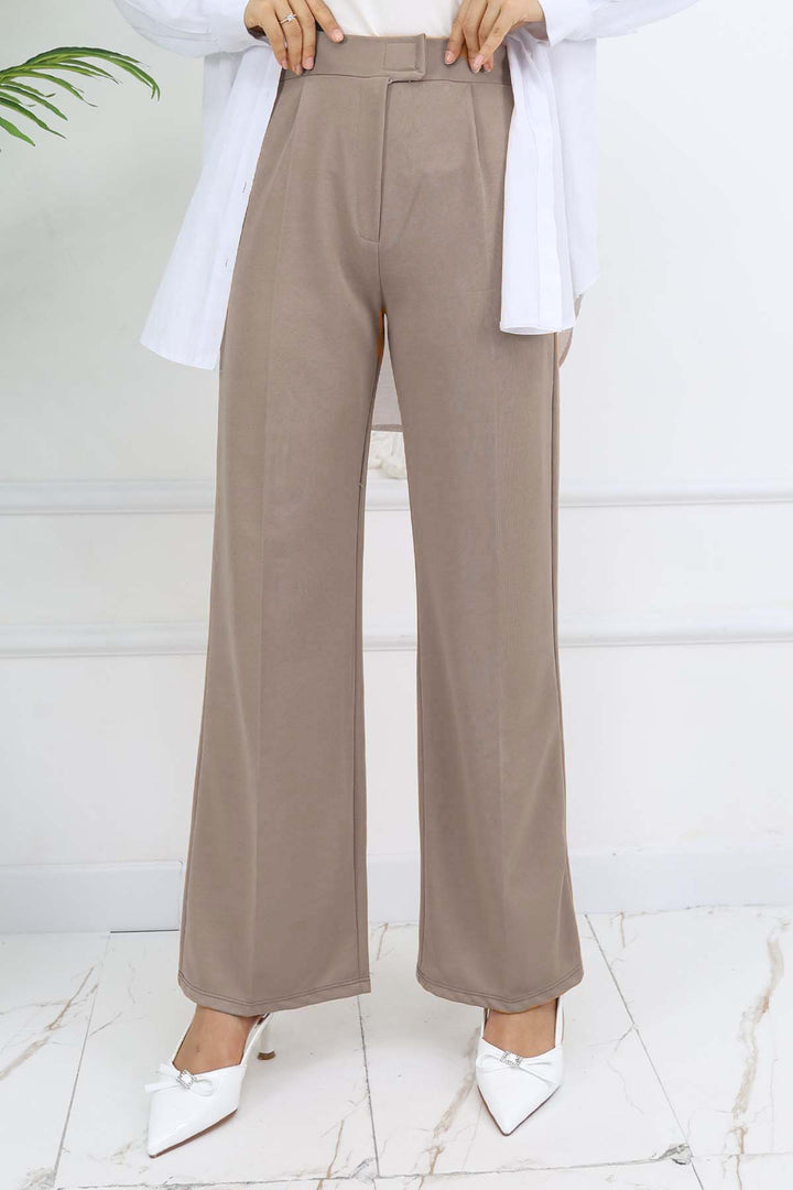 BNG Women Wide Leg Palazzo Pants Beige 3044 - Sassari