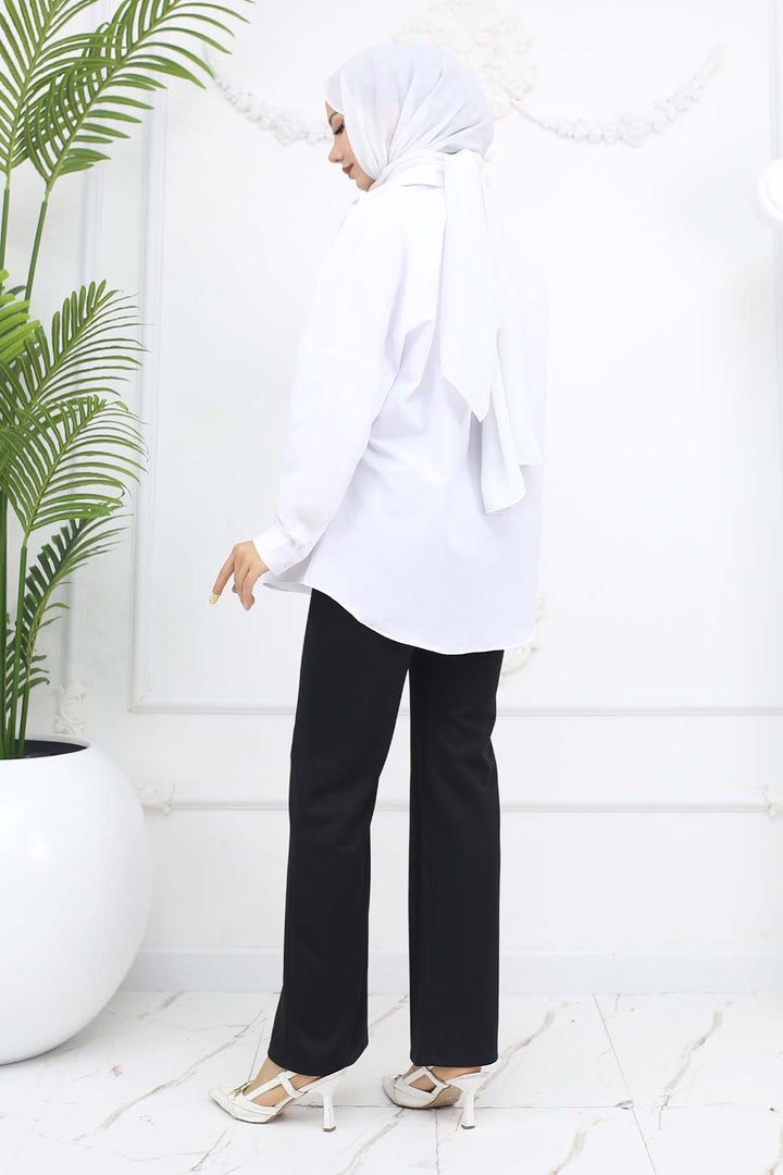 BNG Women Buttoned Palazzo Pants Black 3043 - Jelgava