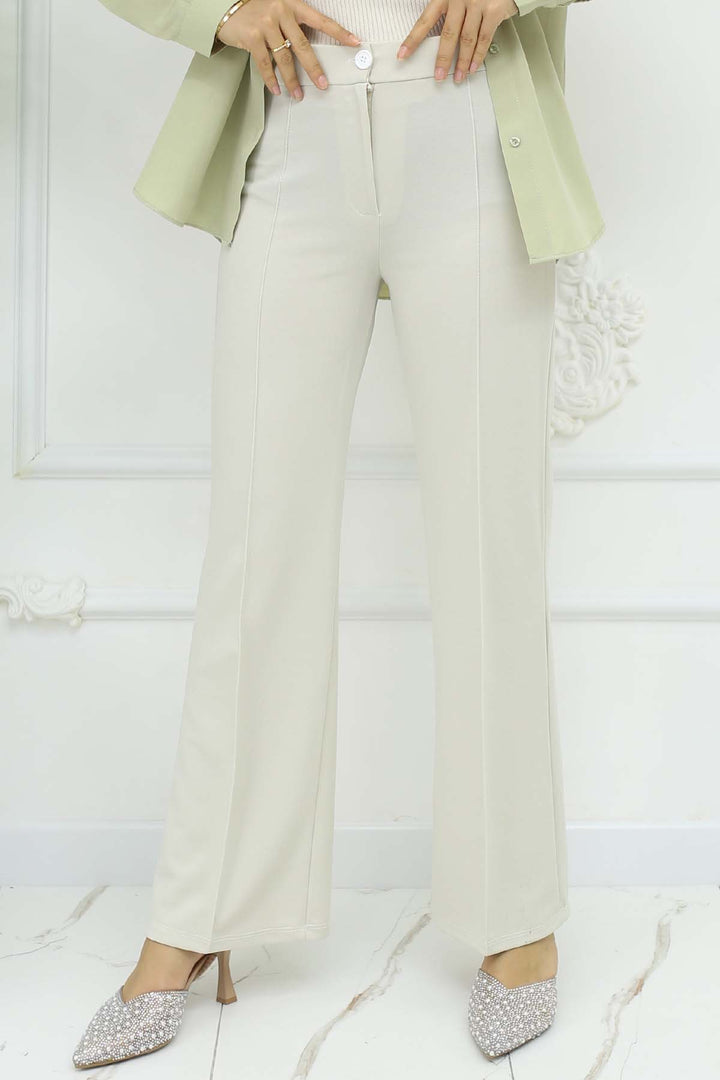 BNG Women Buttoned Palazzo Pants Stone Color 3043 - Sicklerville