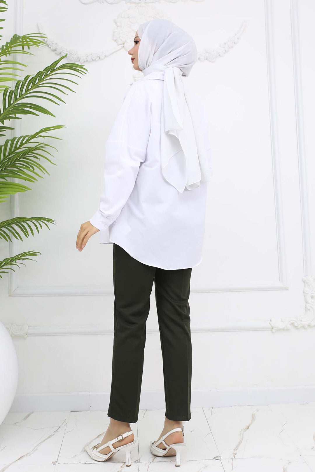 BNG Women Double Button Detailed Cargo Carrot Pants Khaki 3045 - Lees Summit