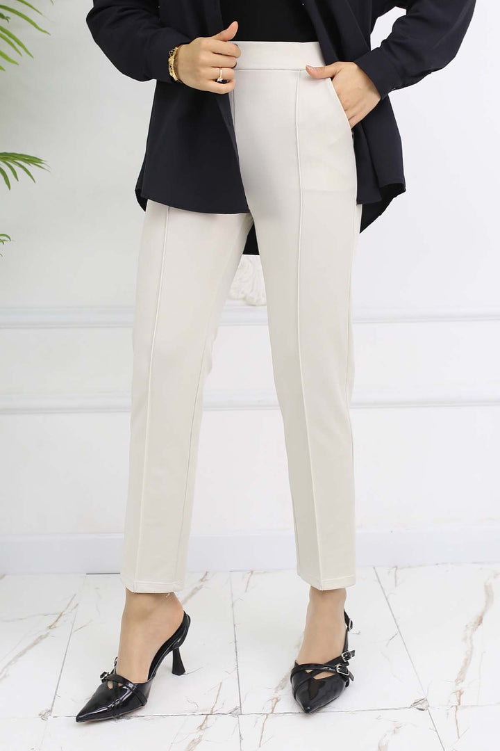 BNG Women Double Button Detailed Carrot Pants with Pockets Stone Color 3045 - Tübingen