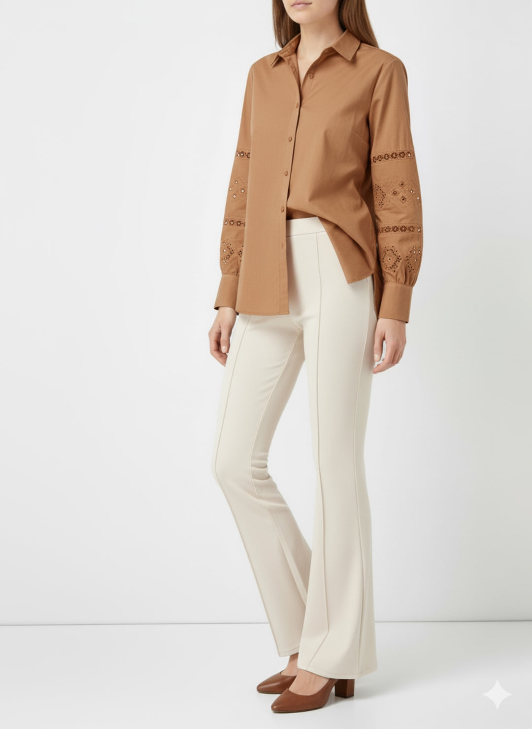 BNG Women Spanish Flared Pants A1106 Beige - Indio
