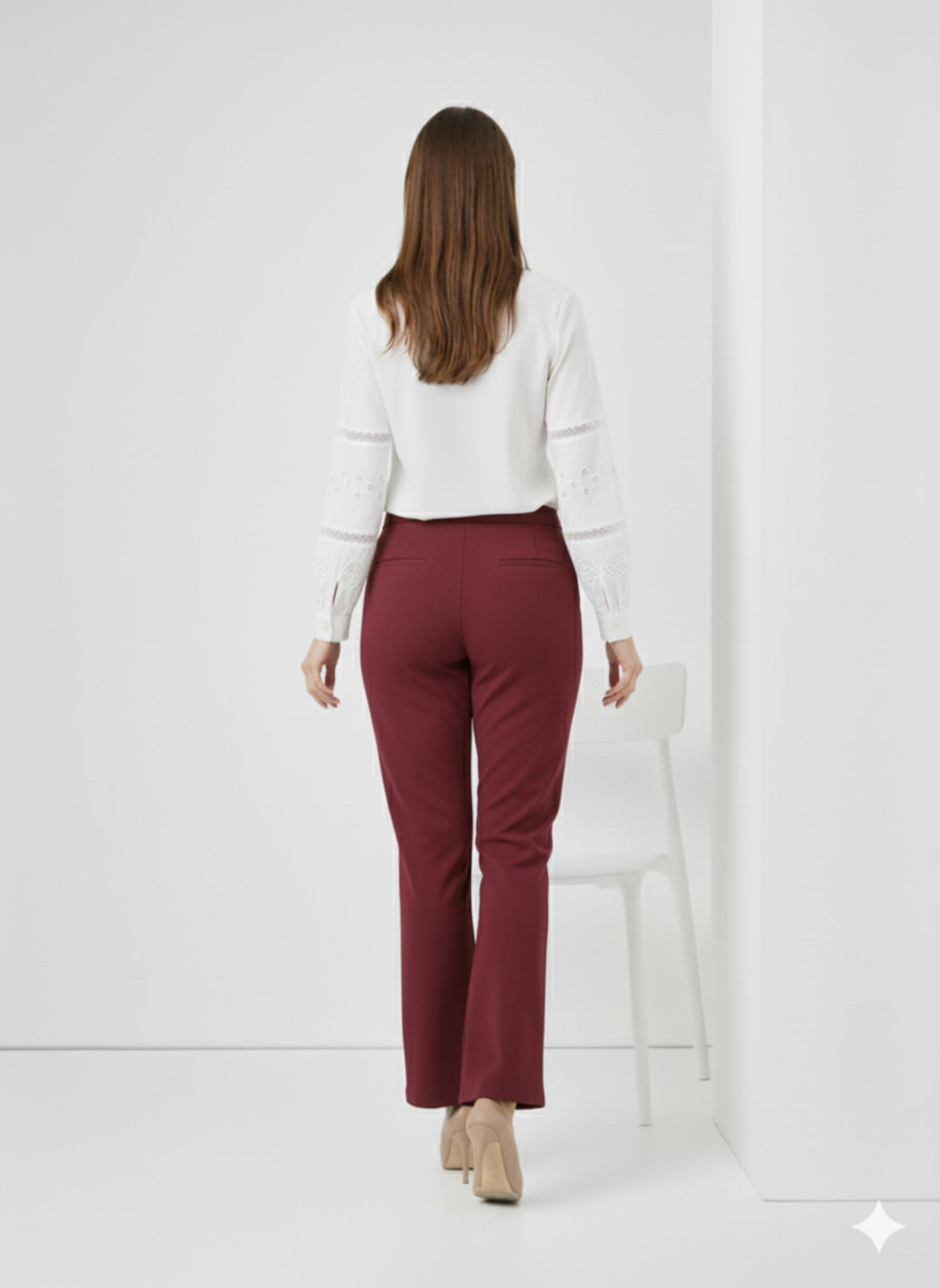 BNG Women Spanish Flared Pants A1106 Burgundy - Villa del Carbón