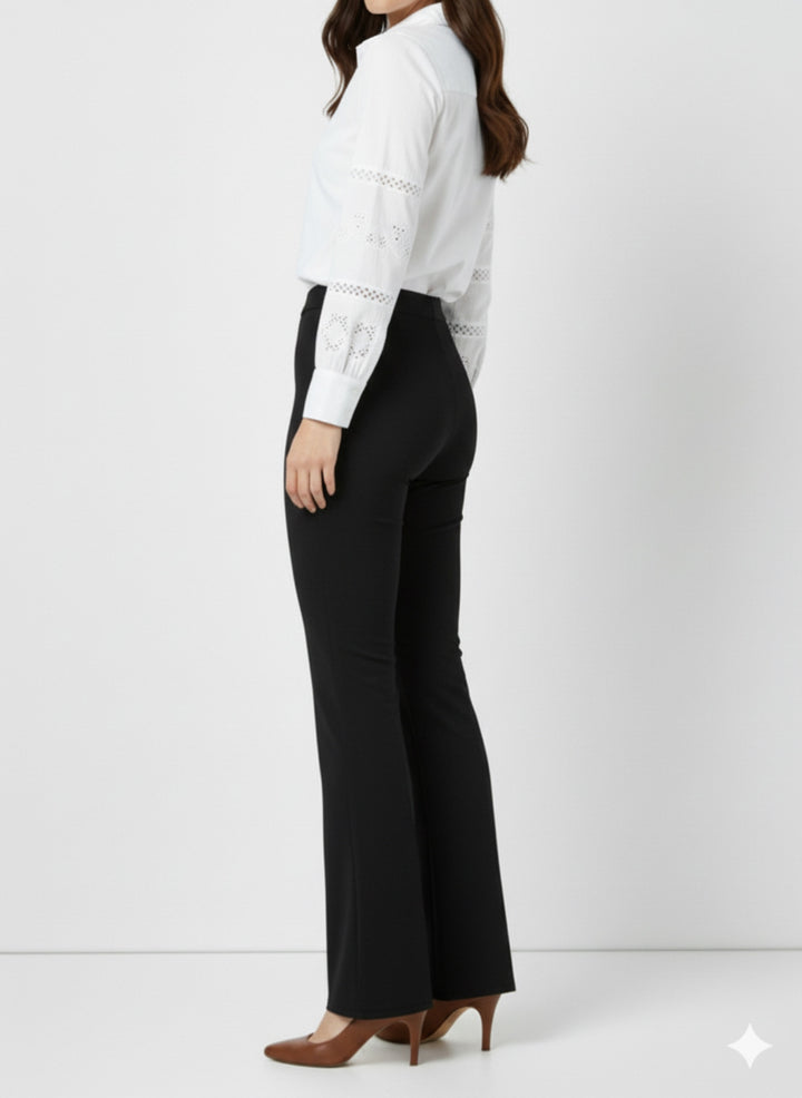 BNG Women İspanyol Paça Pantolon A1106 Siyah - Arlington