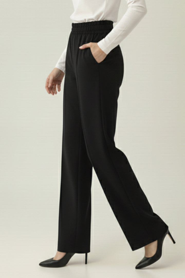 BNG Women Puf Scuba Pantolon A1105 Siyah - Merthyr Tudful