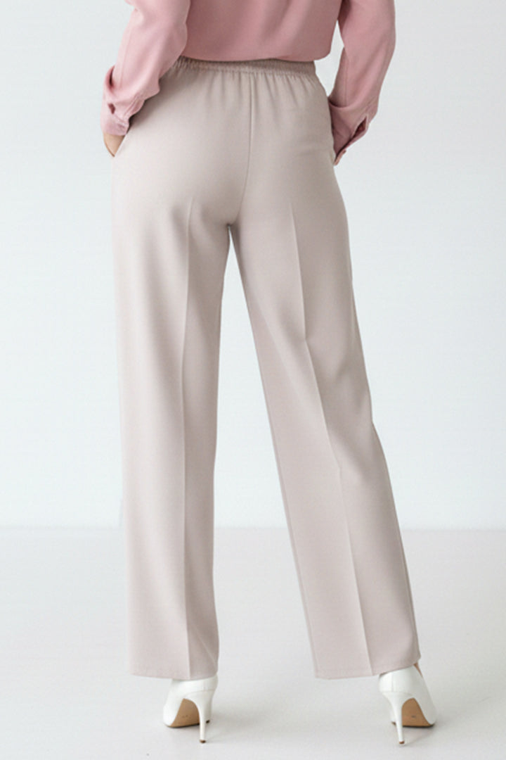 BNG Women Puf Scuba Pantolon A1105 Taş Rengi - Wageningen