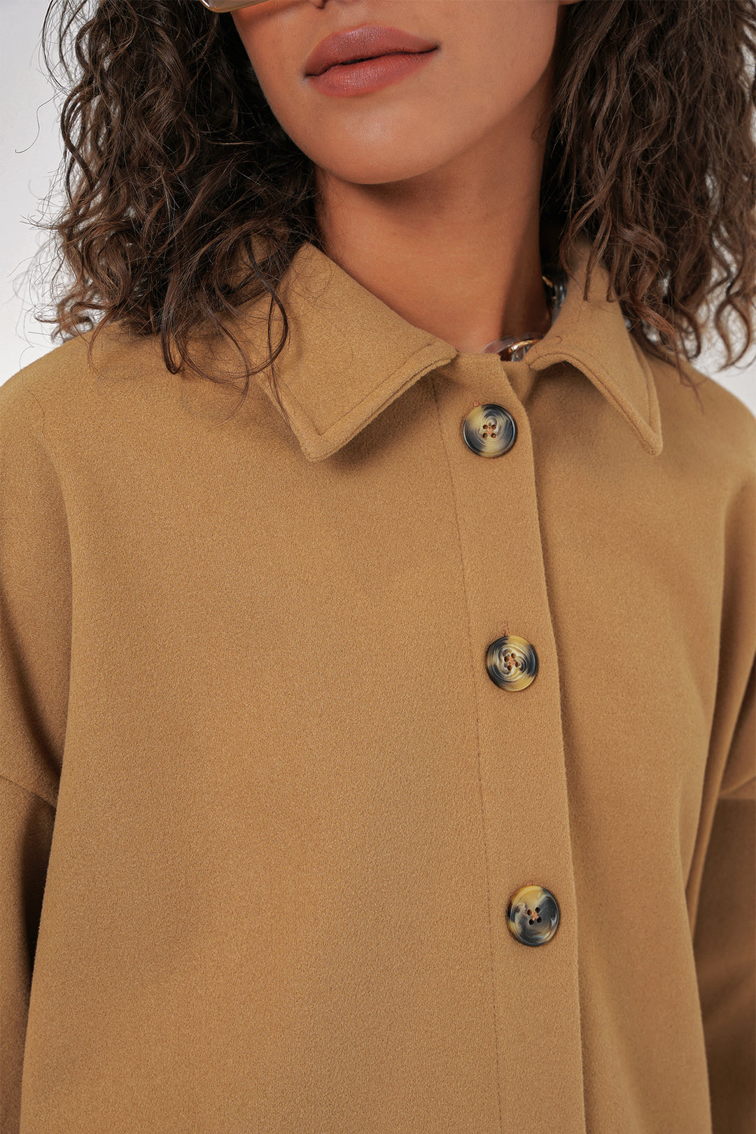 BGD Women Pocket Oversized Shirt - Mustard - Lingen