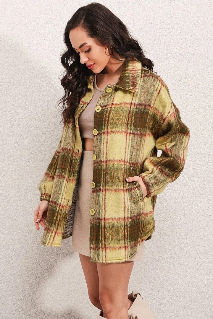BGD Women Pocket Oversized Shirt - Green - Avondale