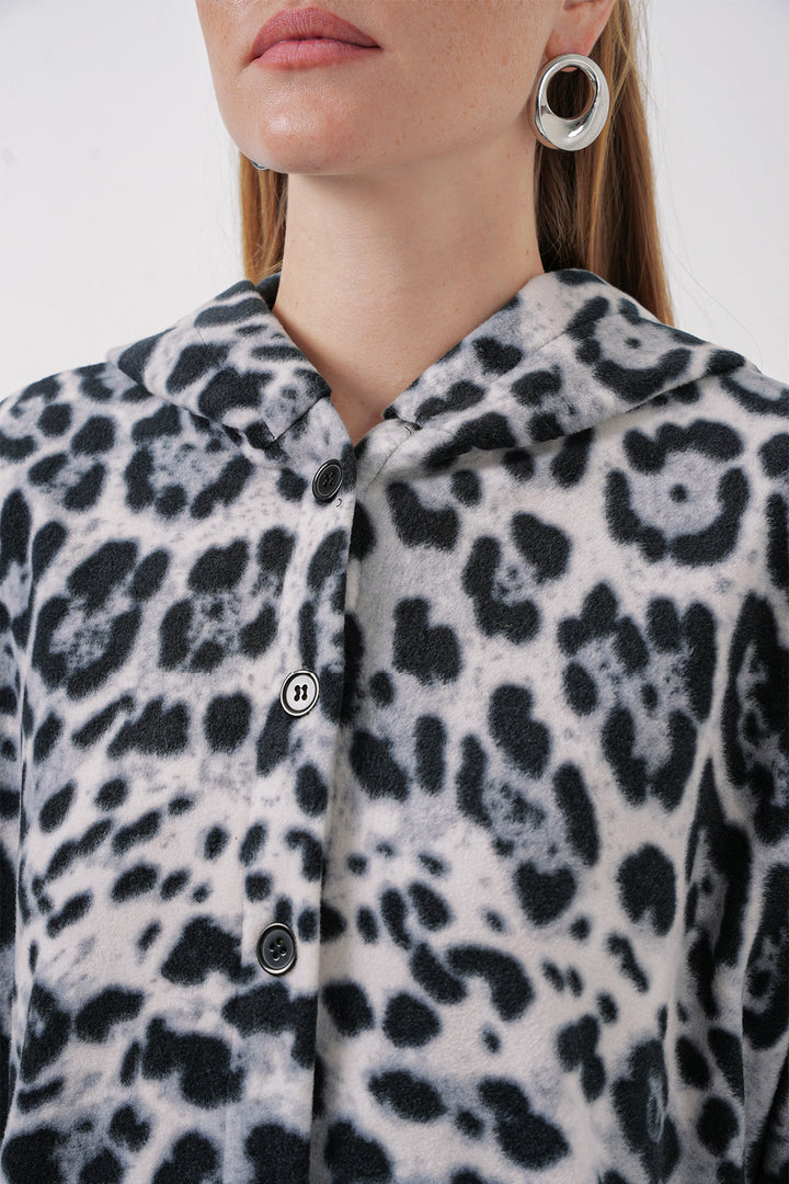 BGD Women Hooded Oversized Shirt - Anthracite - Tenosique