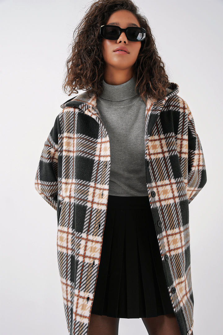 BGD Women Hooded Oversized Shirt - Dark Black - Néa Smýrni