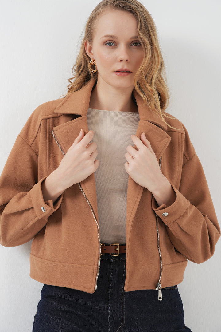 BGD Women Women's Short Pea Coat - Camel - Santa Maria